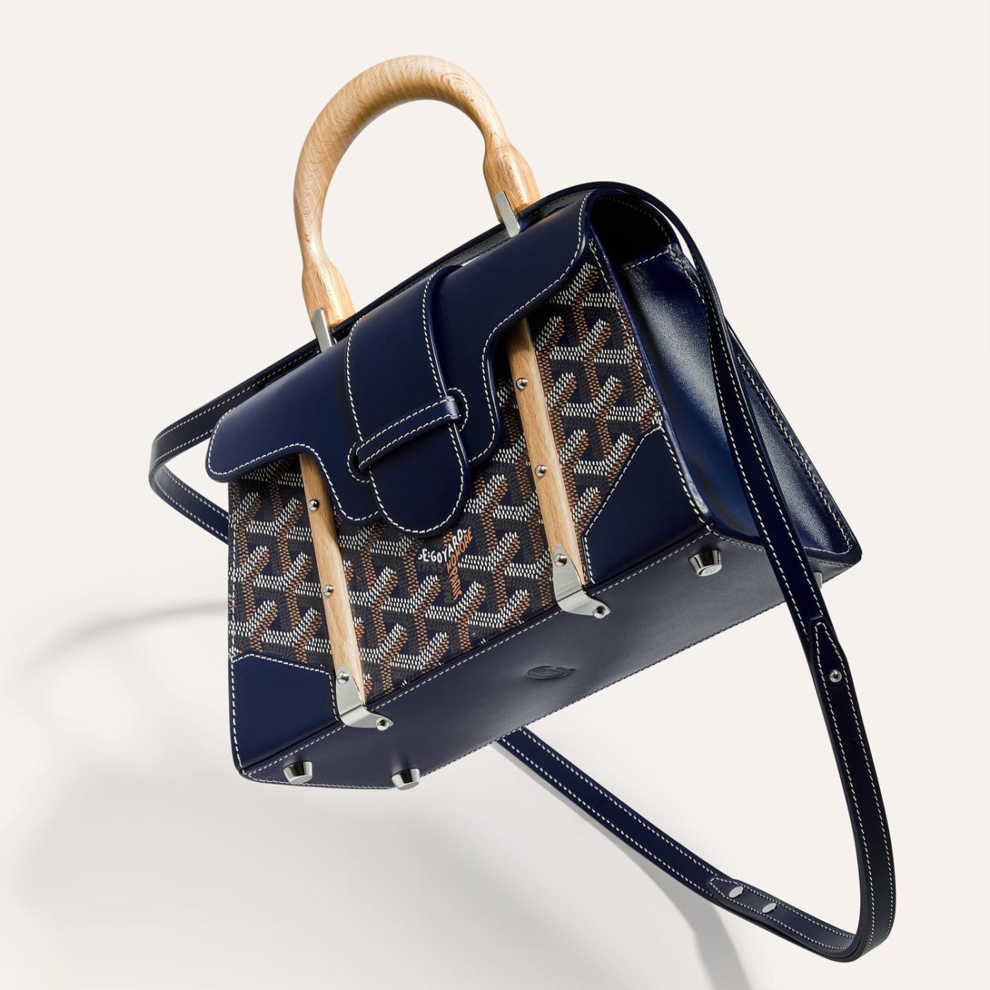 Goyard Saigon Structured Mini Bag Navy Blue - Image 5